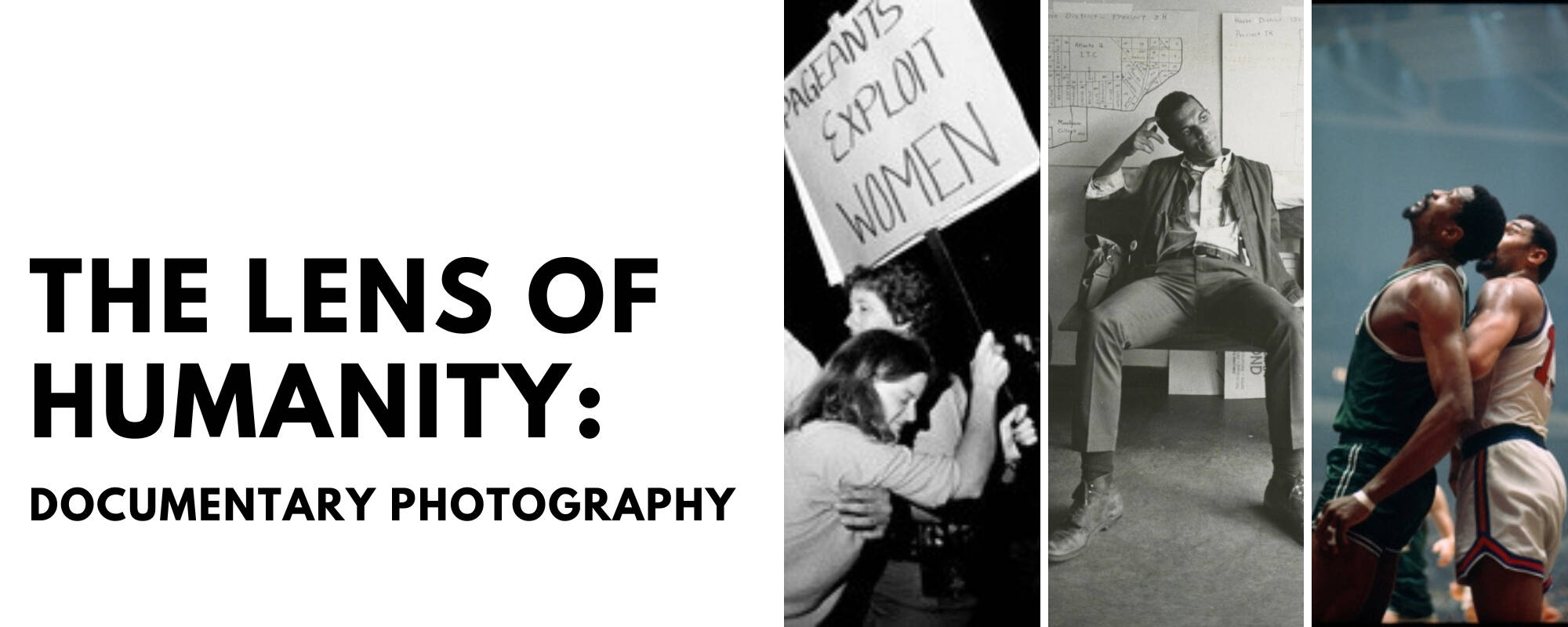 Title image for the blog "The Lends of Humanity: Documentary Photography."